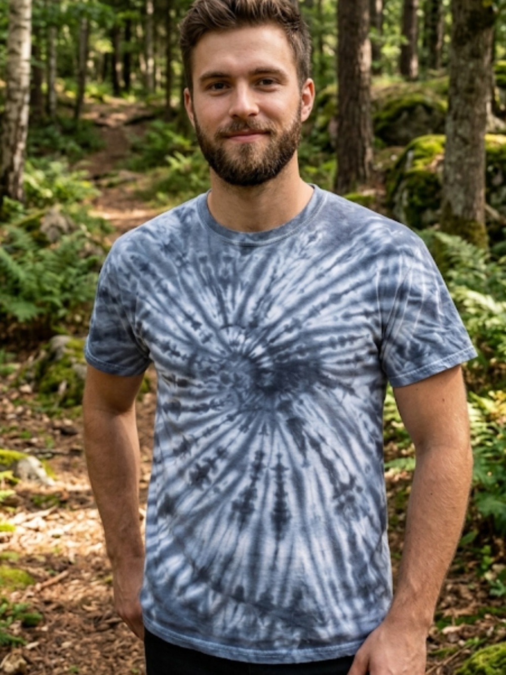 Custom Tie Dye Handmade Tie-Dye Shirt Blue